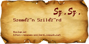 Szemán Szilárd névjegykártya