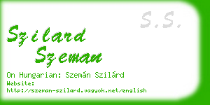 szilard szeman business card