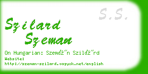 szilard szeman business card